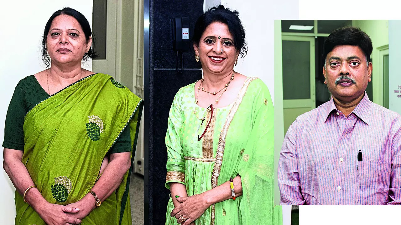(L) Rashmi Shukla (C) Shailja Pandey (R) Jeetendra Kumar