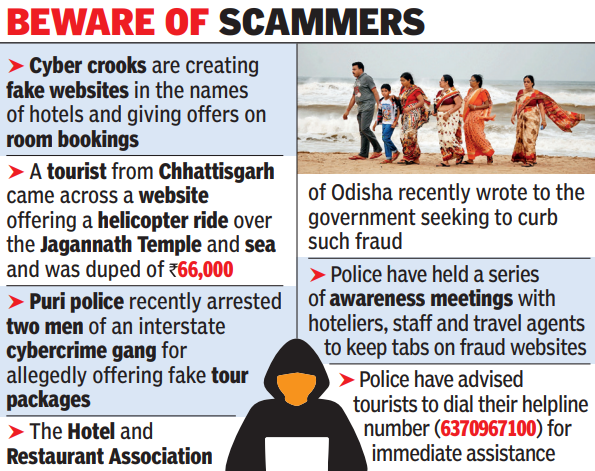 ‘100 Puri tourists fell prey to online hotel fraud in 6 mths’
