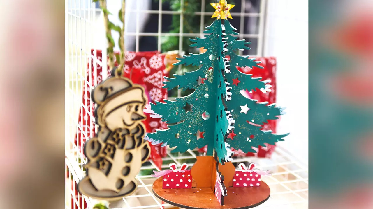 Wooden Christmas ornaments and trees are a sustainable and eco-friendly option for Christmas