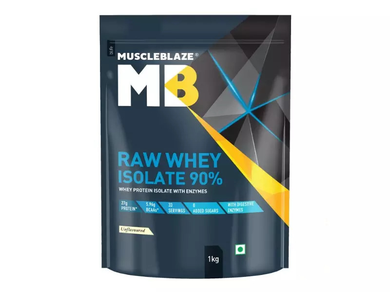 MuscleBlaze Raw Whey Isolate 90% with Digestive Enzymes