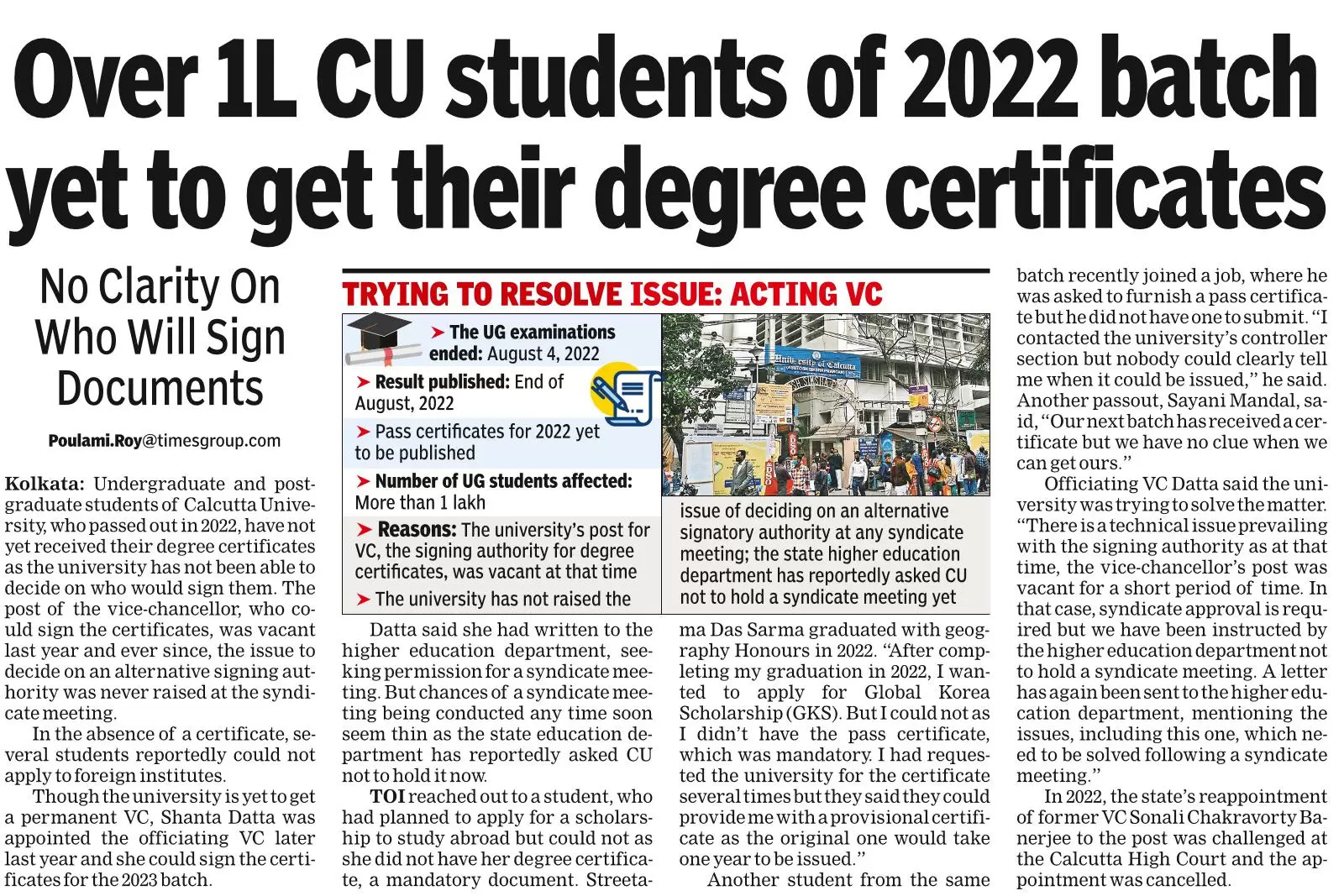 1.5 yrs on, CU 2022 UG, PG batches start getting signed certs