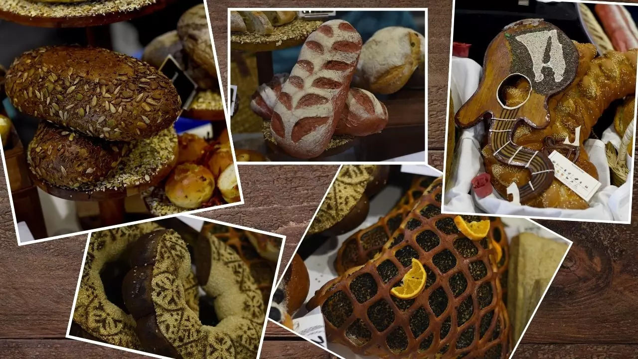 Crusty breads to broiche, the display included artisanal breads