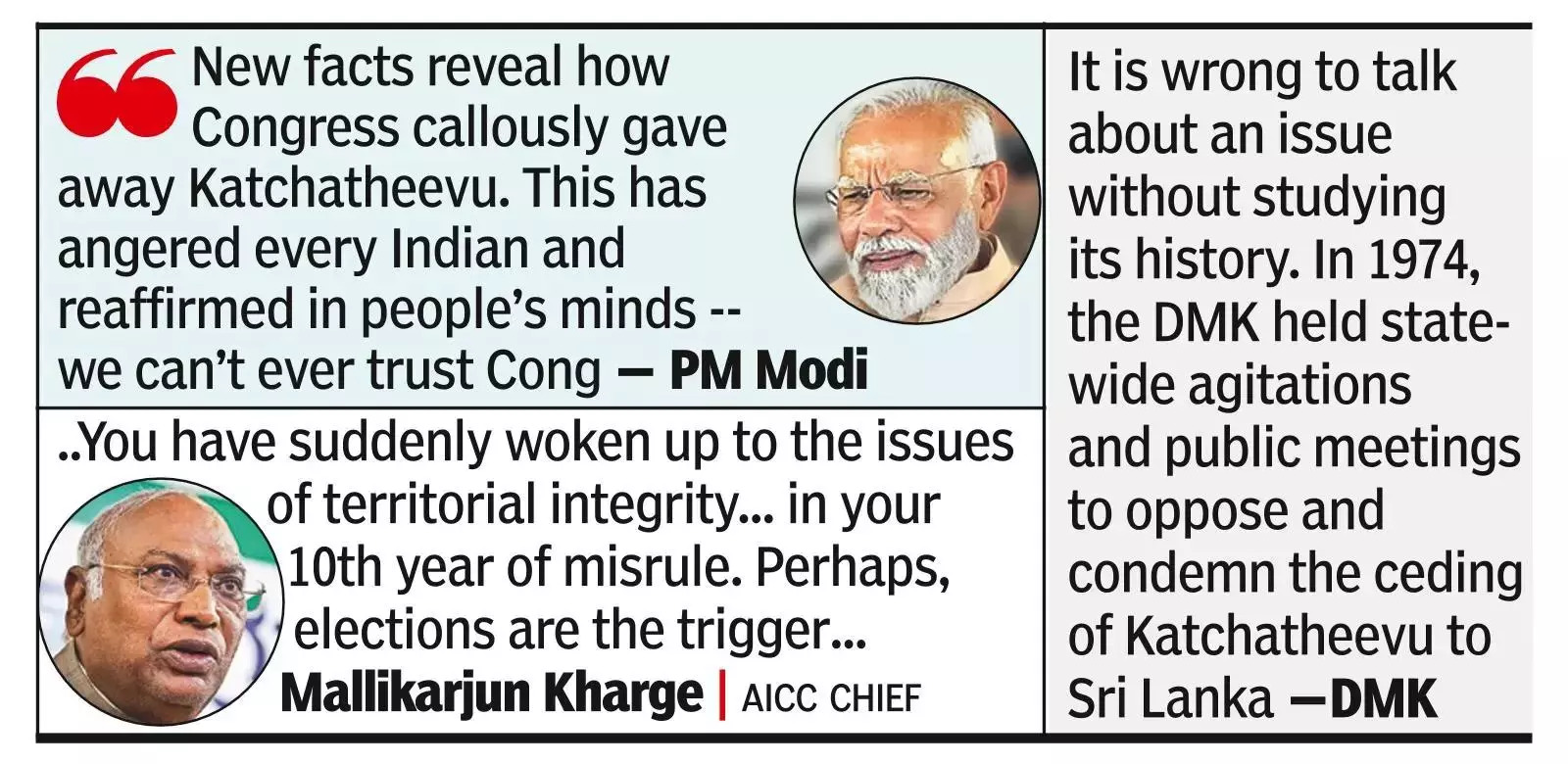 PM Modi leads BJP’s attack on Cong over Katchatheevu issue.