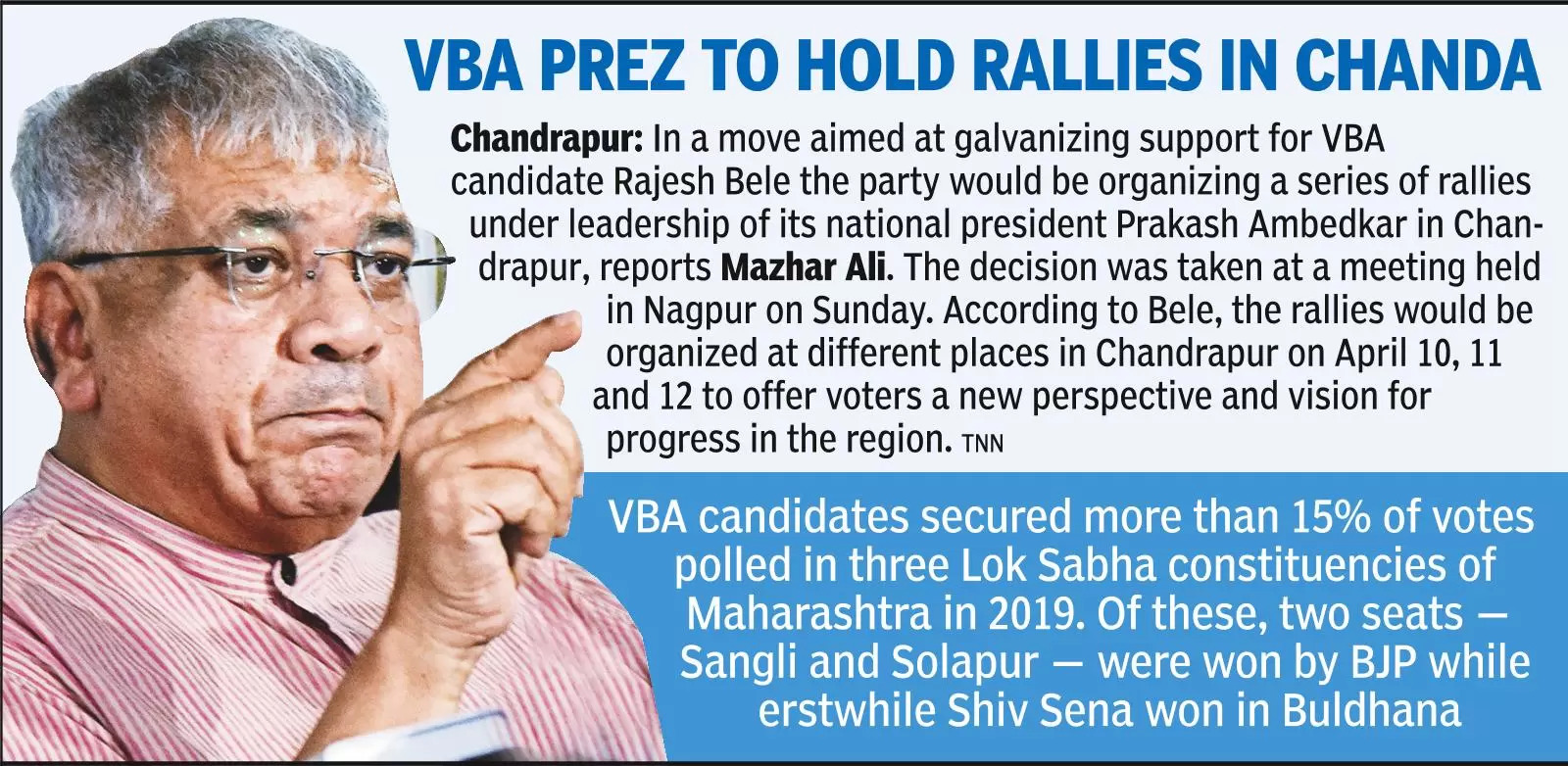 VBA-BJP Face-Off In Four Vidarbha Seats, Ambedkar Throws Gauntlet