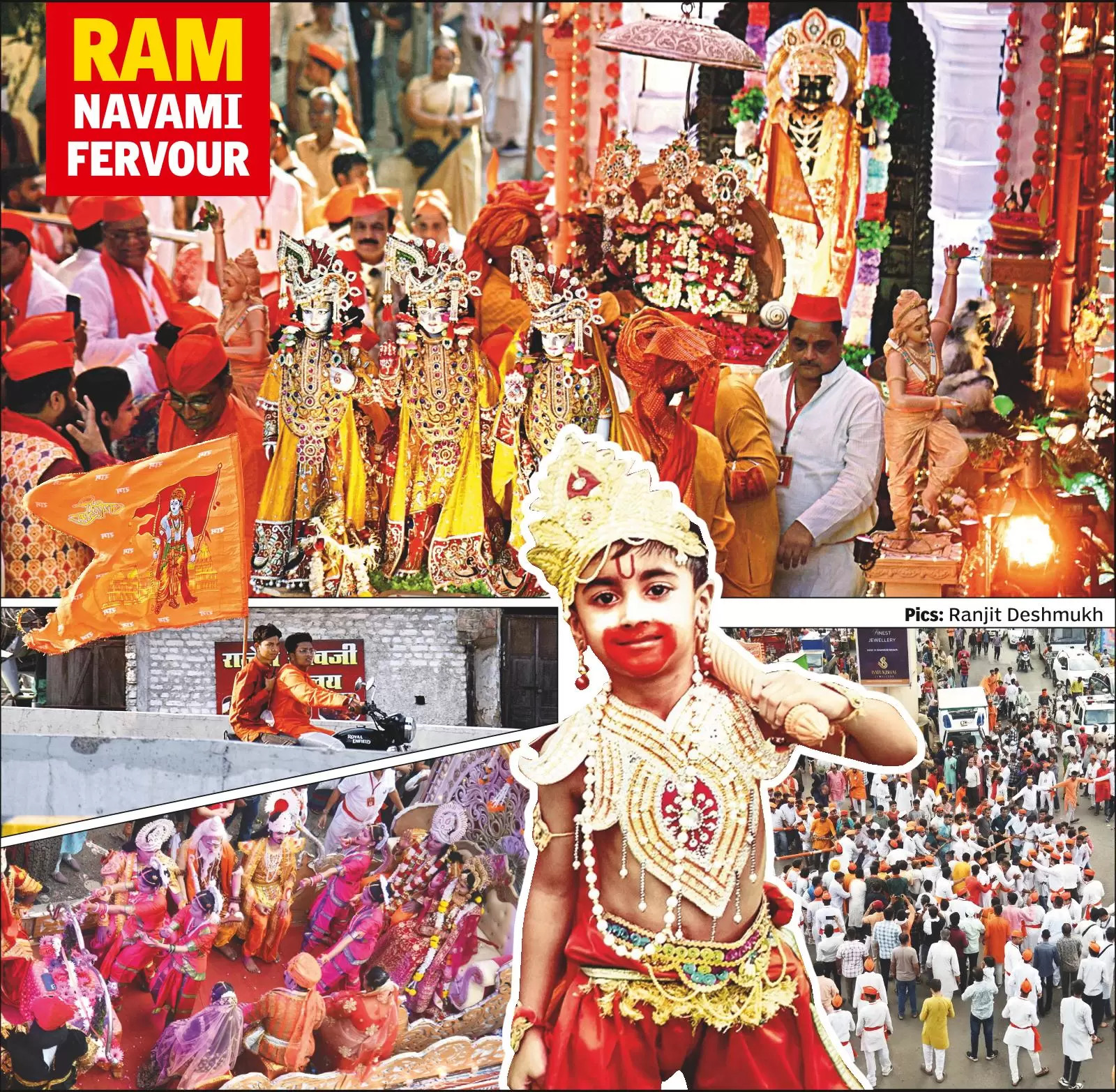 Garbas, tableaux, bhajan troupes & frenzied Ram chants keep spirit divine