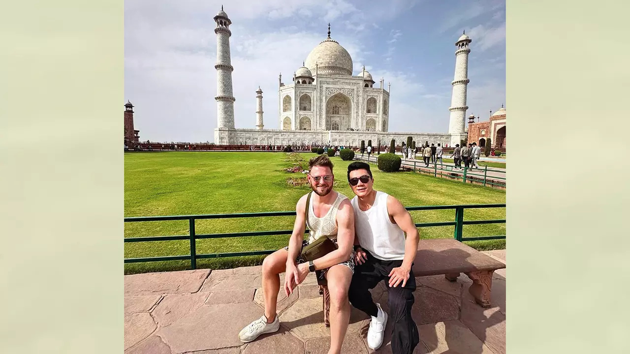 Bobby and Dewy at Taj Mahal in Agra