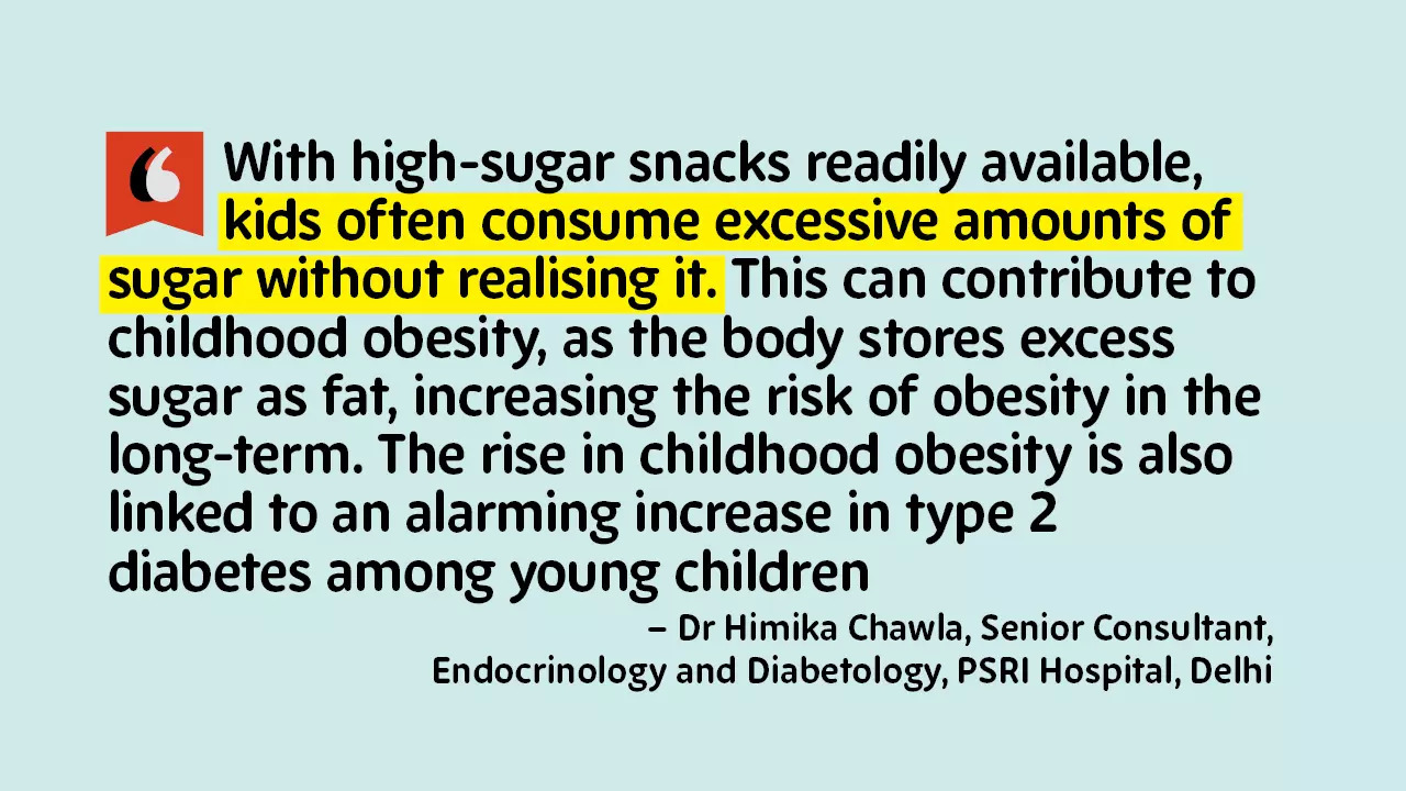 Kids often consume excessive amounts of sugar without realising it