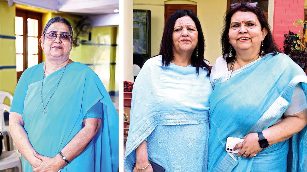 (L) Sister Helen (R) Uma Nauriyal and Anusha Sharma