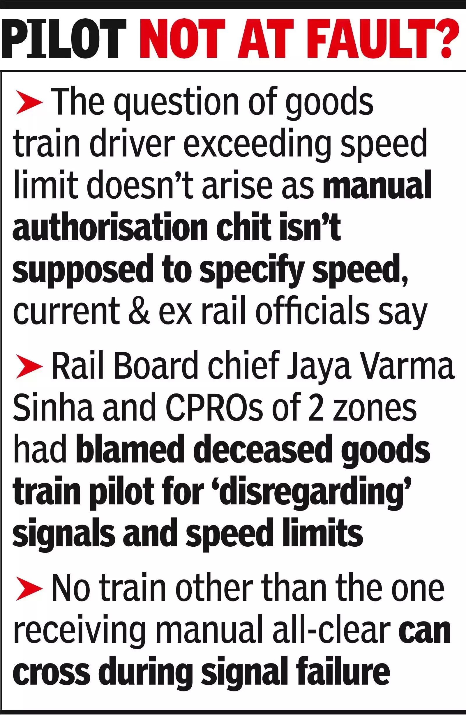 Wrong manual signalling to blame for train crash, not dead pilot_ Experts.