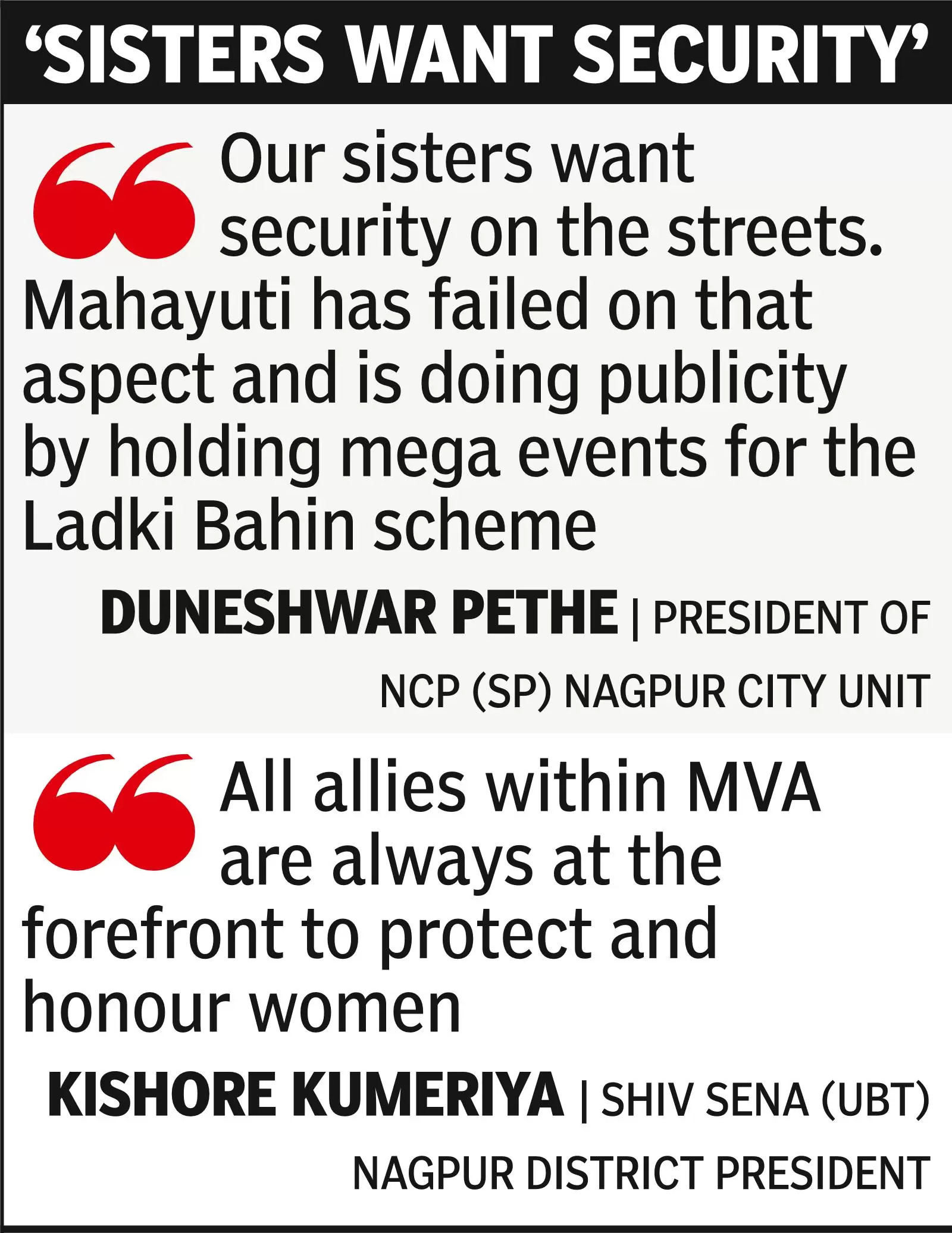 MVA: BJP anti-Maha, failed in women safety