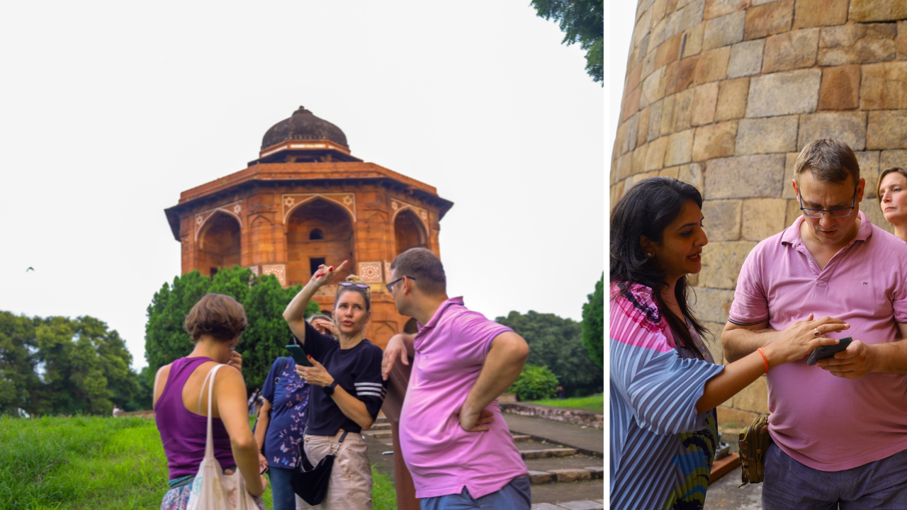 Participants decode the clues to find sites at Purana Qila