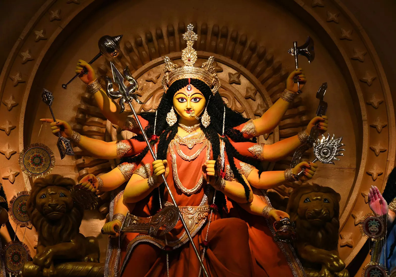 An idol at a Ranchi puja pandal An idol at a Ranchi puja pandal