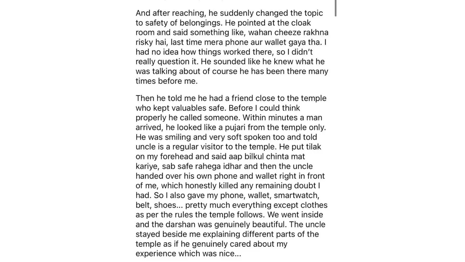 Reddit post
