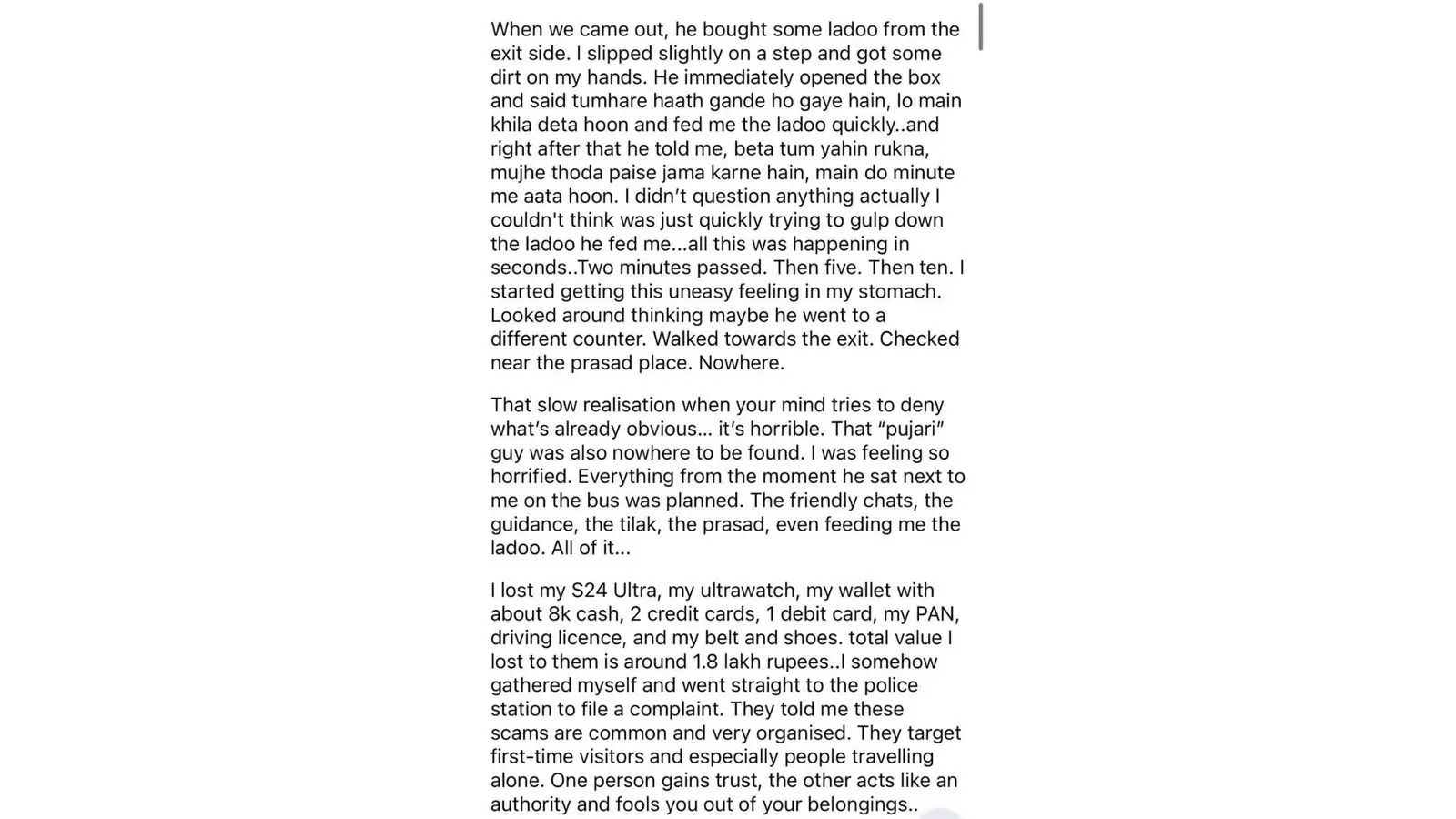 Reddit post