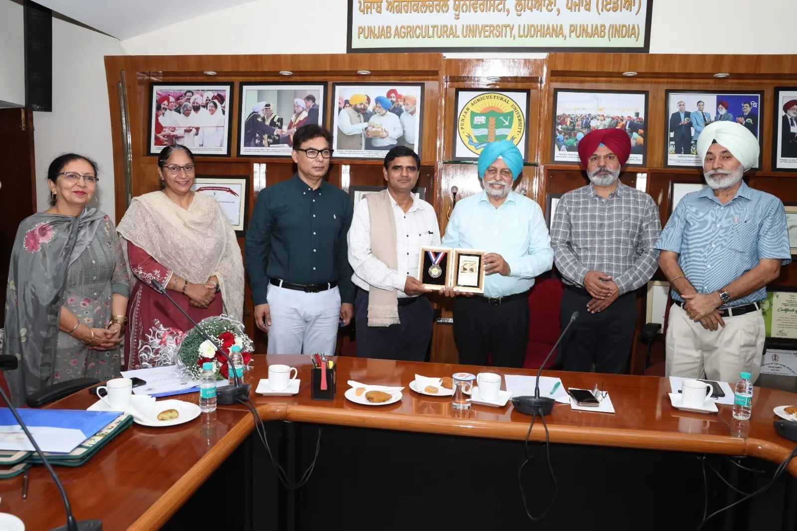 Surender Paul, director of IMD Chandigarh, and Makhan Singh Bhullar, PAU’s director of extension education, finalising a weather-technology agreement 82aa8cd6-32f7-4267-9e65-2a2287d7955d_5-2.jpeg