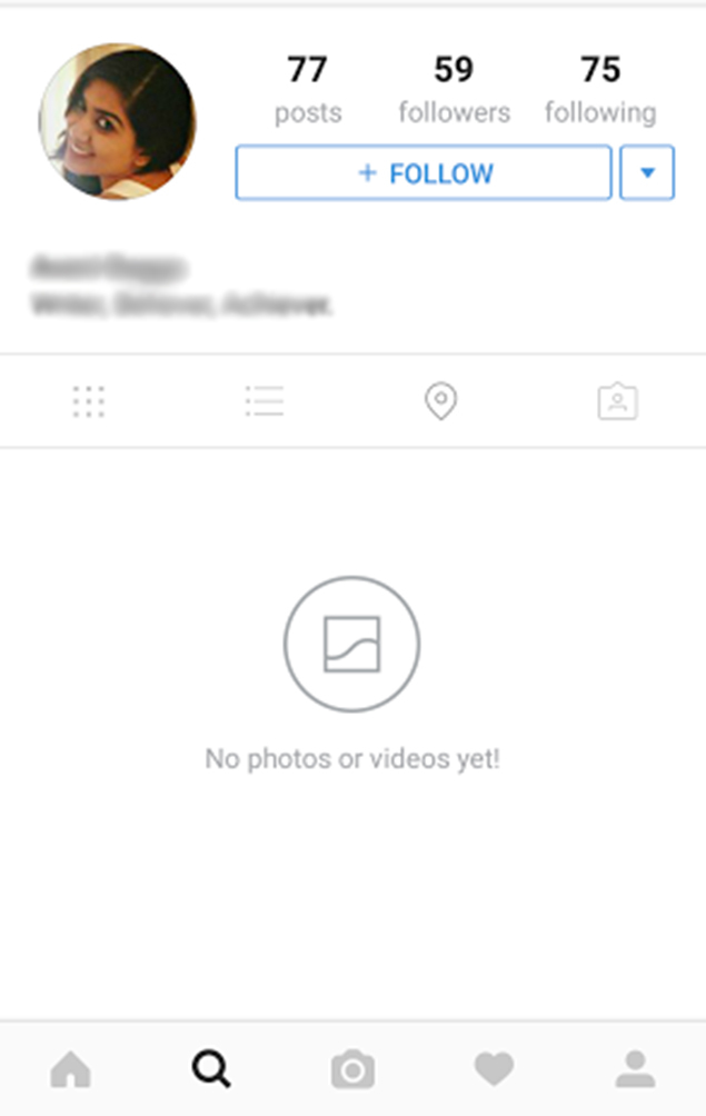 however when you go to the profile you ll see the total number of posts from that person but also no photos or videos yet written on the profile - someone deleted followings on instagram