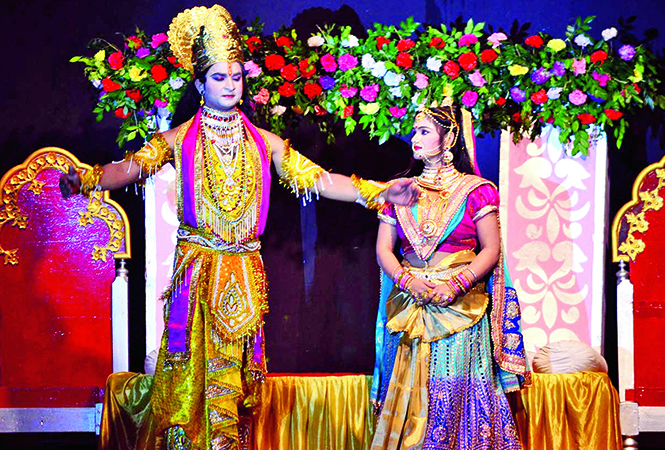 Ram and Sita in a scene from the Ramleela (BCCL/ Pankaj Singh)