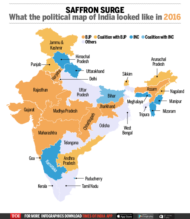Infographic The saffronisation of India Times of India