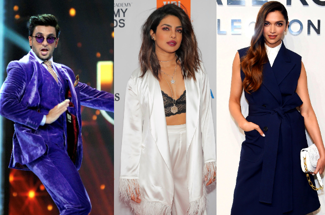 Ranveer Singh, Priyanka Chopra and Deepika Padukone