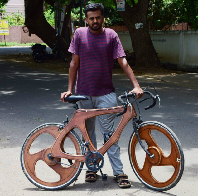 wooden bicycle