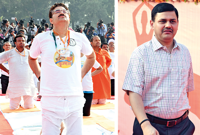 (L) Navneet Sehgal (R) Kaushal Raj Sharma, DM, Lucknow (BCCL/ Farhan Ahmad Siddiqui and Aditya Yadav)