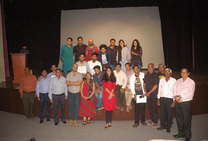 Participants of the Screenplay course with the faculty from FTII