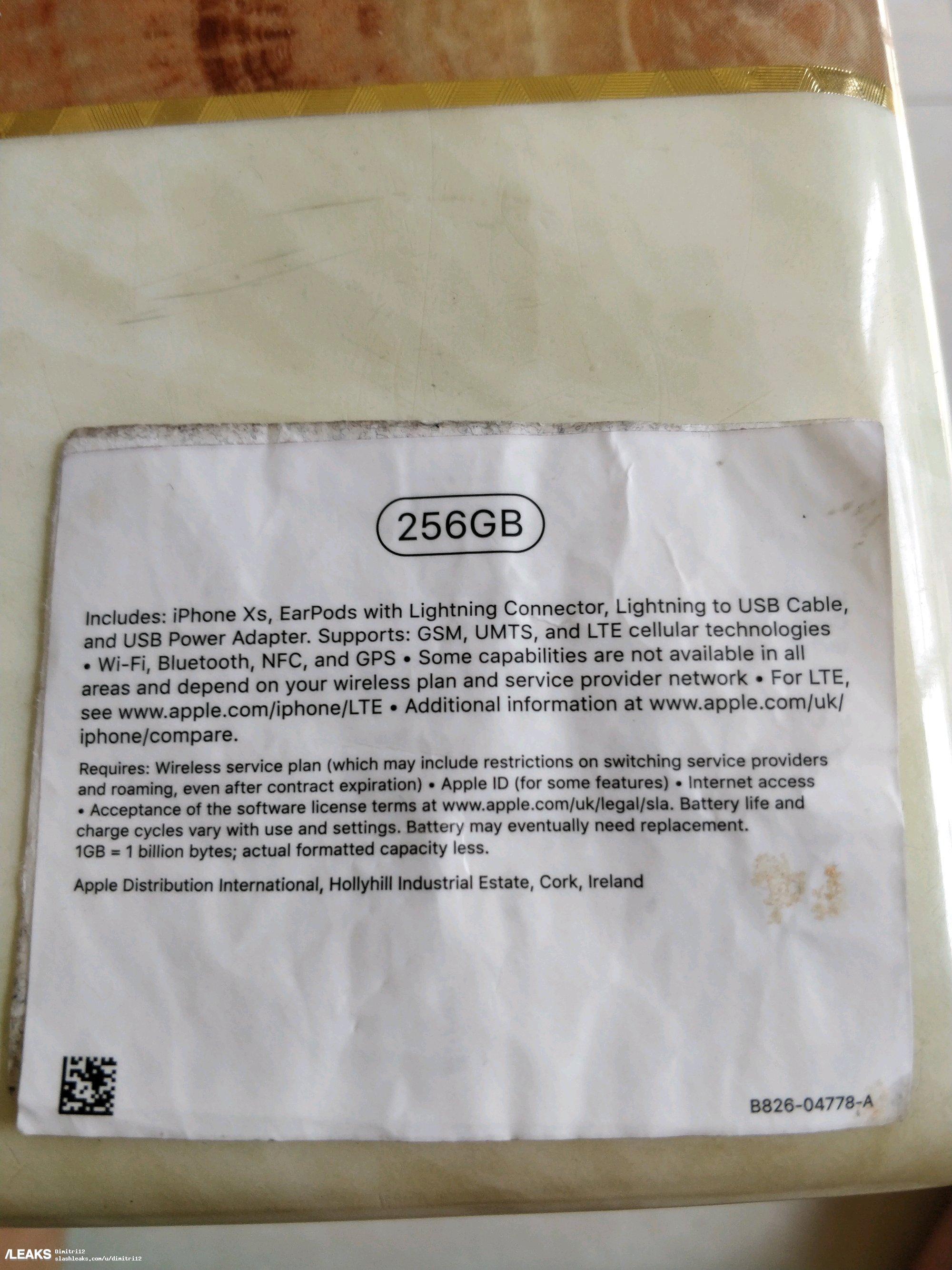 Alleged Iphone Xs Box Surfaces Online Leaks Specifications