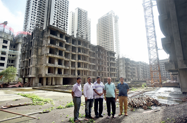 Highrises by other developers have gone up to 30 floors, but the Patra chawl rehab project is incomplete