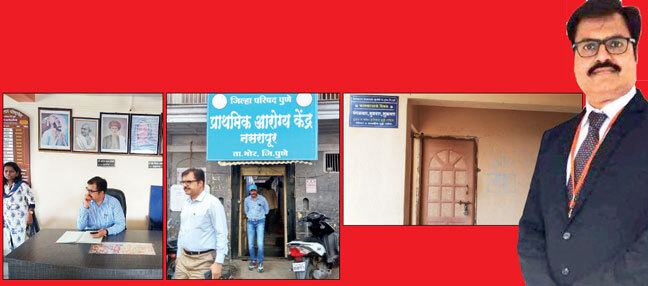 (L-R) On his visits, Mandhare (right) went through financial records at Chandkhed to find misappropriation, disciplined a doctor at the Nasarapur PHC, and suspended the Ketkawle village officer for disappearing from duty, when greeted with a locked office (L-R) On his visits, Mandhare (right) went through financial records at Chandkhed to find misappropriation, disciplined a doctor at the Nasarapur PHC, and suspended the Ketkawle village officer for disappearing from duty, when greeted with a locked office