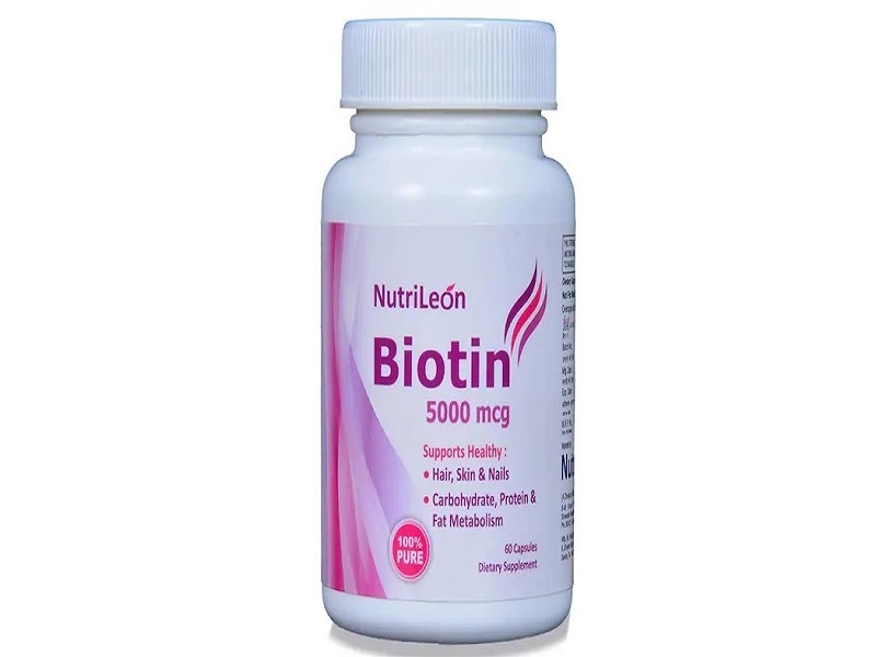 NutriLeon Biotin for Hair Skin &amp; Nails 5000 mcg