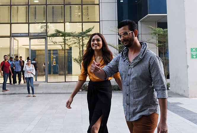 Sharman Joshi and Aishwarya Devan visited Bennett University on Wednesday Sharman Joshi and Aishwarya Devan visited Bennett University on Wednesday