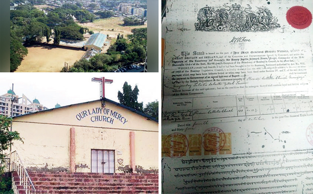 The land, measuring 48.75 acres, was donated to the Church, through a ‘sanad’ document (above right), by Queen Victoria. The land sold is next to where the 400-year-old Our Lady of Mercy Church stands