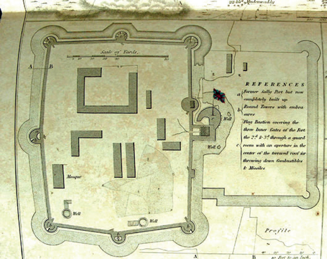 Mughal empire: British captain’s map of Chakan fort charts out ...