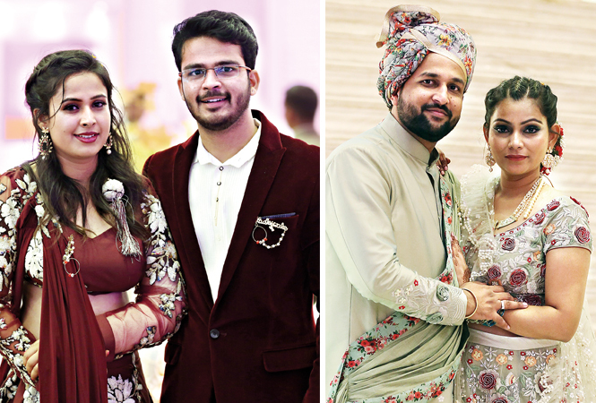 (L) Asmita and Harshwardhan (R) Manish Yadav and Pallavi Madeshia Yadav (BCCL/ Aditya Yadav) (L) Asmita and Harshwardhan (R) Manish Yadav and Pallavi Madeshia Yadav (BCCL/ Aditya Yadav)