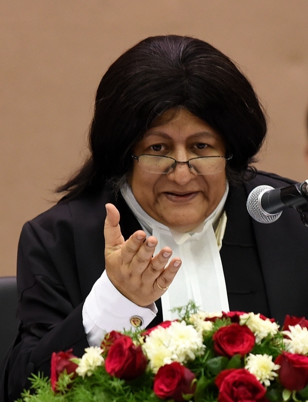 Justice Indira Banerjee as a Supreme Court judge. Justice Indira Banerjee 635