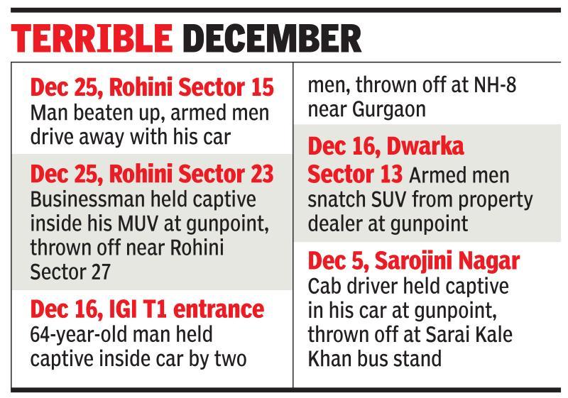 Carjackers Make Merry On Christmas Still On The Run Delhi News Times Of India