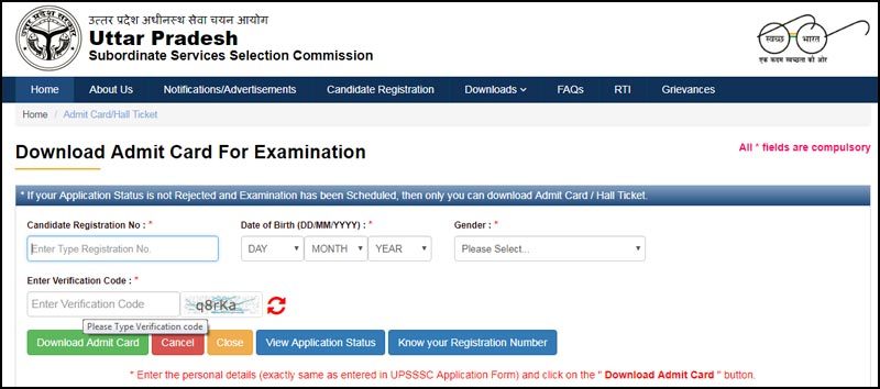 30 upsssc paper exam september 2019 Admit Tubewell exam UPSSC releases Operator for Cards