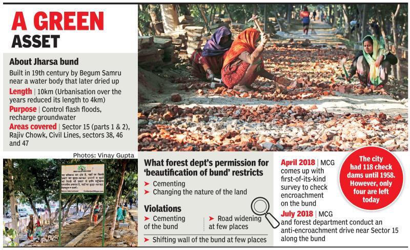 It wasn’t supposed to be cement: Botch-up in bid to beautify Jharsa dam