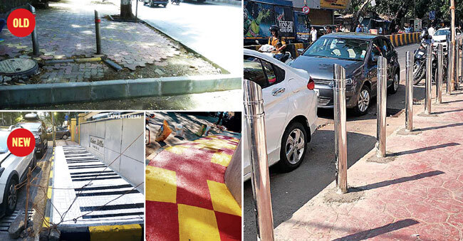 A piano has been painted on a pavement at Indravadhan Oza Marg in JVPD; Dadabhai Road No 1 in Vile Parle cuts a pretty picture in red-and-yellow checks; The new pavement at Irla Society Road A piano has been painted on a pavement at Indravadhan Oza Marg in JVPD; Dadabhai Road No 1 in Vile Parle cuts a pretty picture in red-and-yellow checks; The new pavement at Irla Society Road