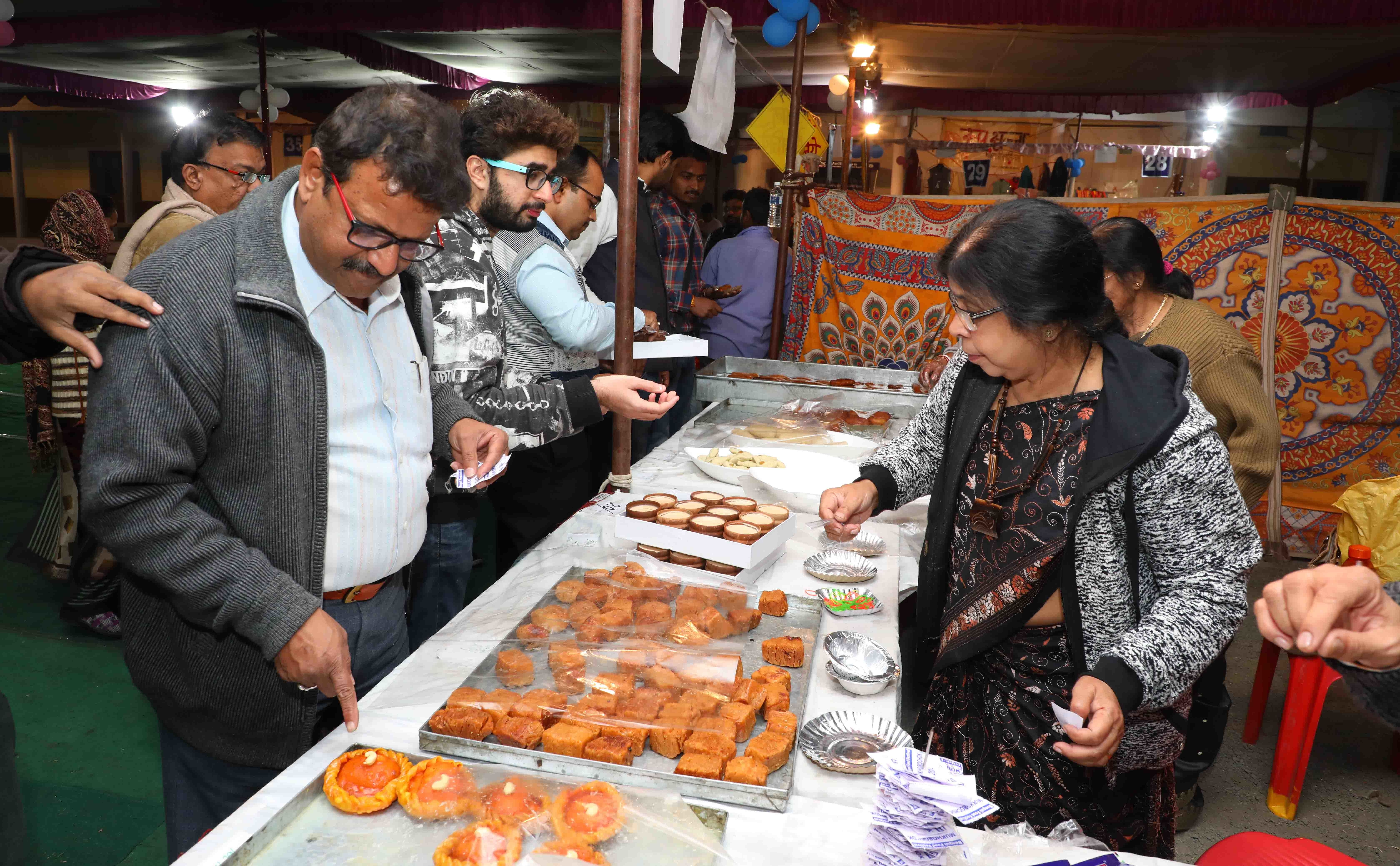 choosing from a variety of mishti
