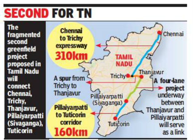 Chennai To Trichy Road Map Centre plans Chennai Trichy expressway | Chennai News   Times of India