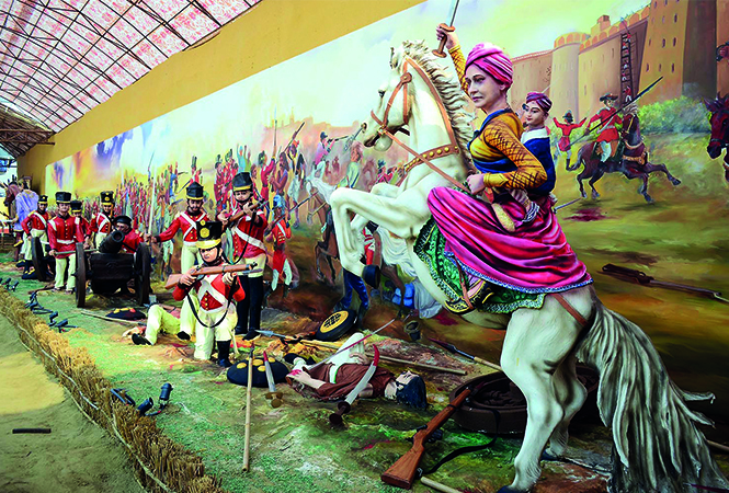 A towering sculpture of Rani Laxmibai (BCCL/ Pankaj Singh) A towering sculpture of Rani Laxmibai (BCCL/ Pankaj Singh)