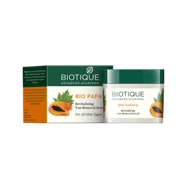 Biotique bio papaya revitalizing tan removal scrub
