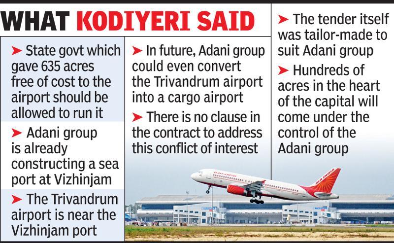 CPM asks Adani group to opt out of airport contract