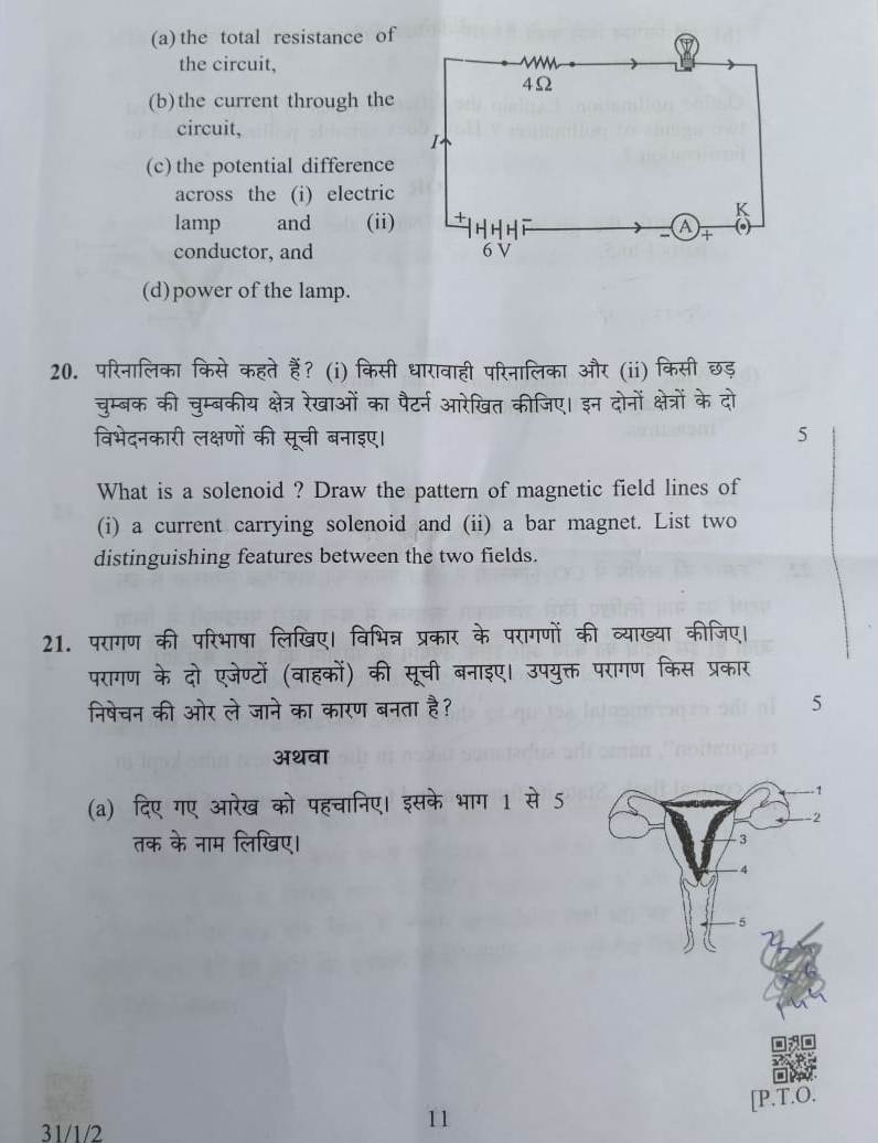 Cbse Board Class 10th Science Question Paper 2019 Times Of India