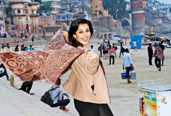 Flora Saini at Assi Ghat, Varanasi (BCCL/ Unmesh Pandey) Flora Saini at Assi Ghat, Varanasi (BCCL/ Unmesh Pandey)