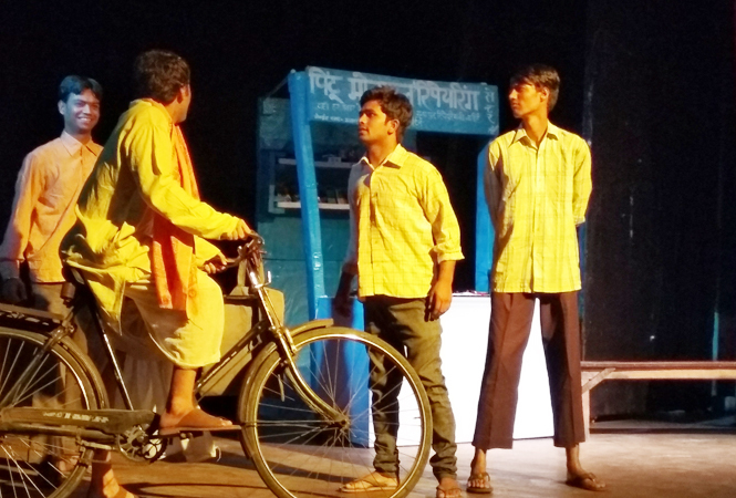 A scene from the play Chaand Ke Paar Ek Chhabhi (BCCL)