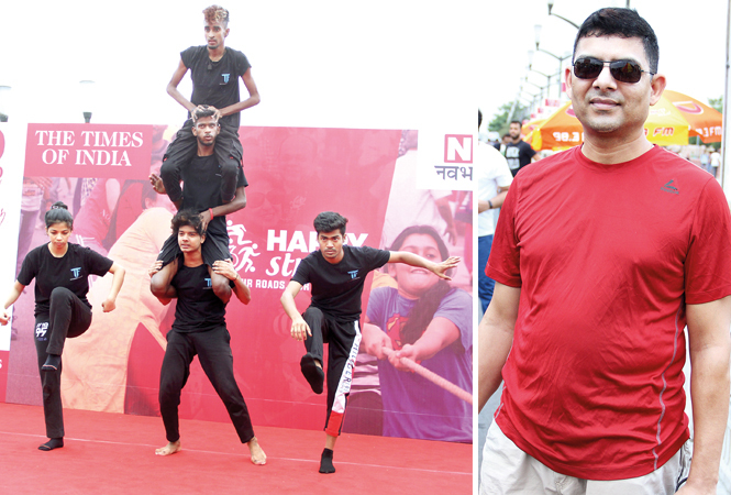 (L) A dance performance during Happy Streets (R) Anupam Jain (BCCL/ Aditya Yadav)