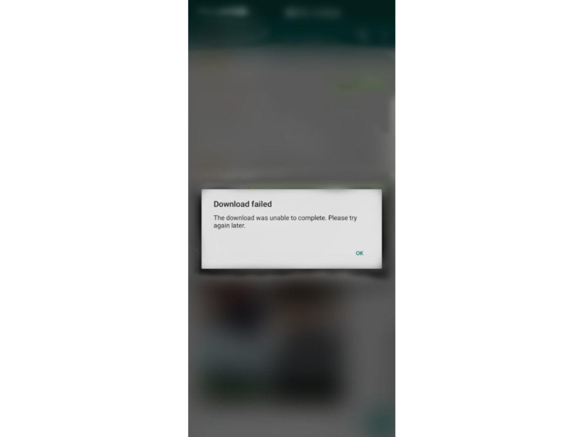 whatsapp download failed to complete