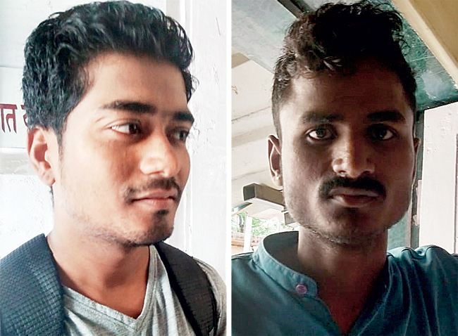 (From left) Sanjay, one of the passers-by who stopped the ambulance, driven by Ramesh
